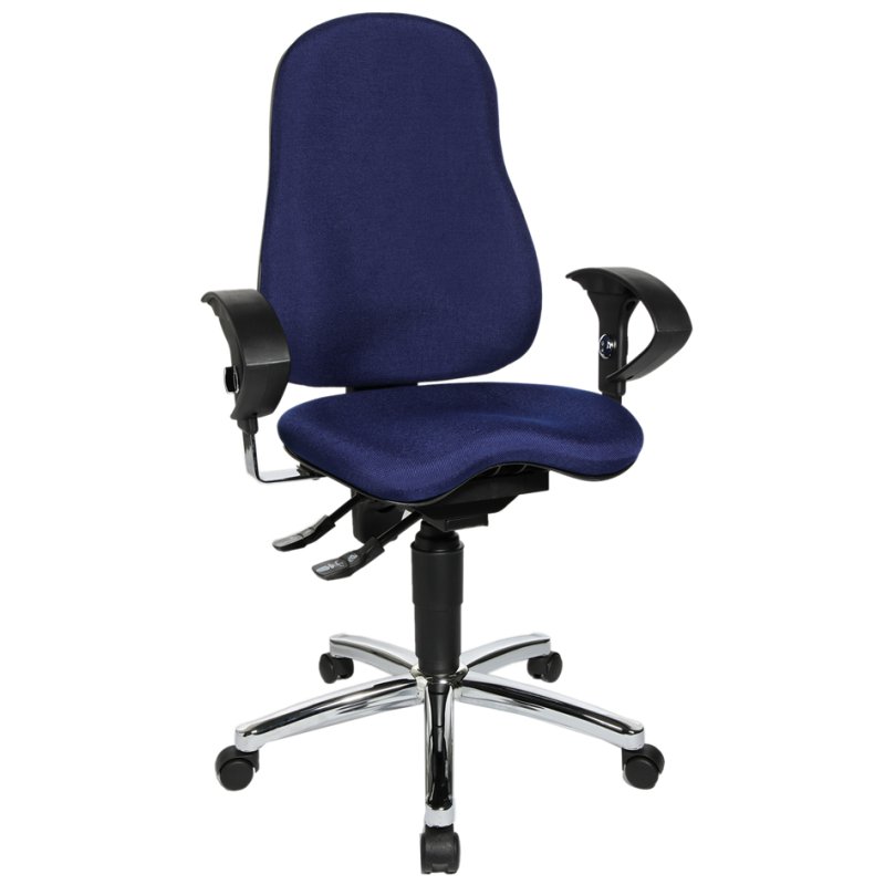 Topstar bureaustoel Sitness 10, blauw, ergonomisch, lendenwirbelsteun